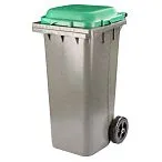 Бак для мусора 120л. на колёсах универсальный (зеленый)