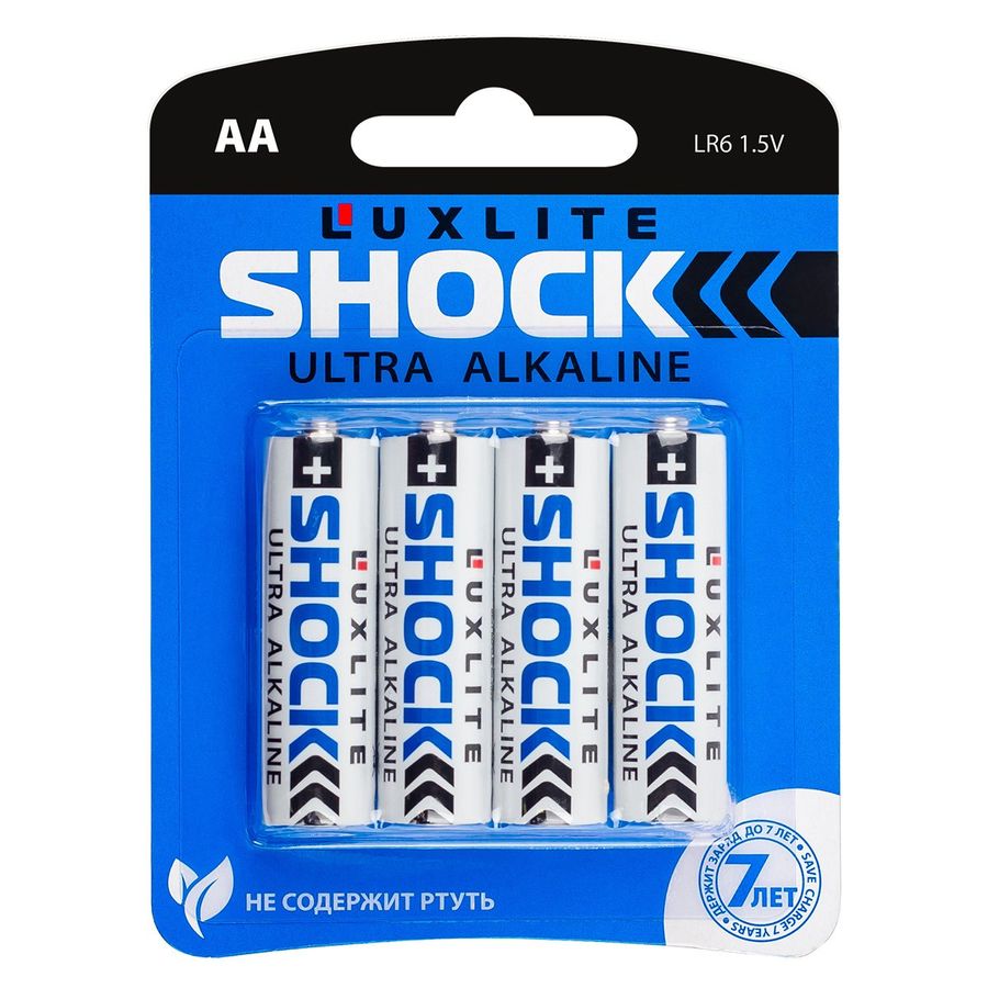 Купить Батарейки Luxlite Shock АА 4 штуки в блистере (BLUE) оптом