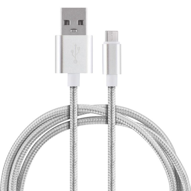Купить Кабель Energy ET-01 USB/Type-C, цвет - серебро оптом