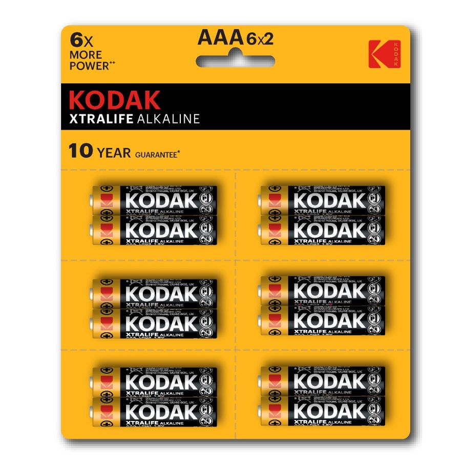 Купить Kodak  Элементы питания  XTRALIFE Alkaline  LR03-12BL perforated (6x2BL) (упаковка 12 шт.) оптом