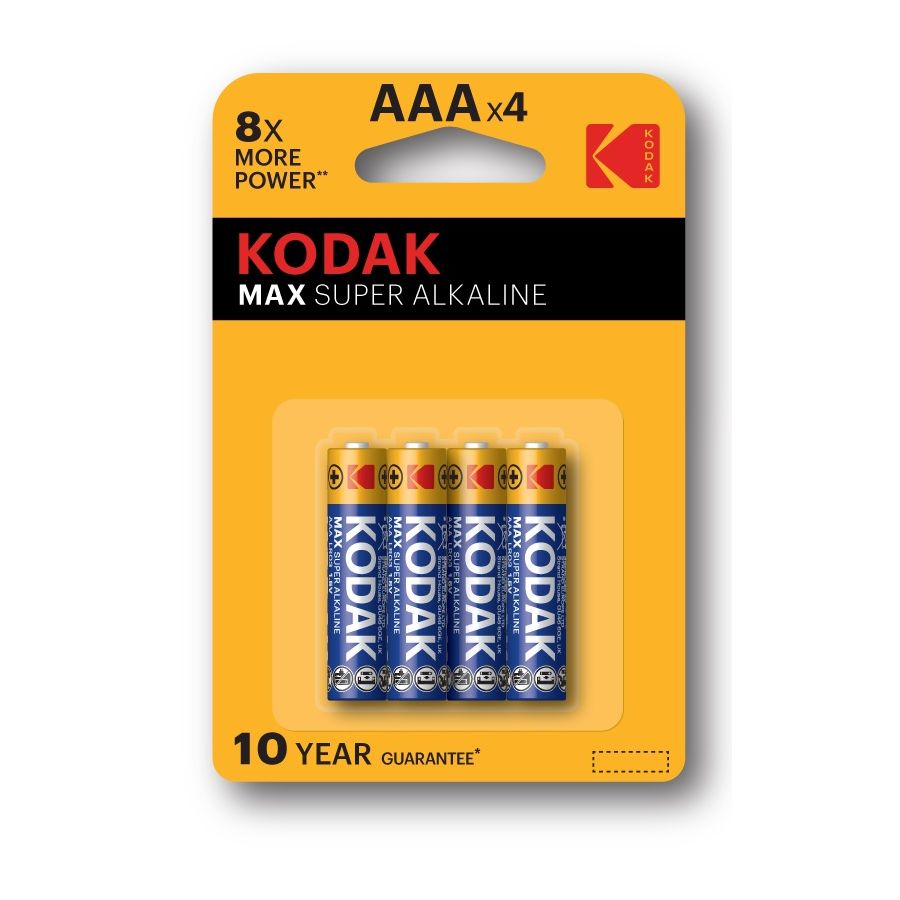 Купить Kodak  Элементы питания  Max Alkaline  LR03-4BL  , (40/200) (упаковка 4 шт.) оптом