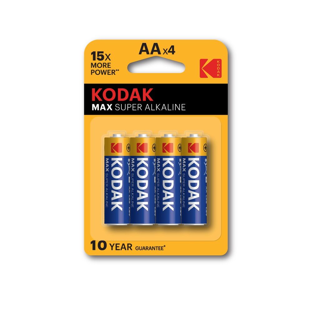 Купить Kodak  Элементы питания  Max Alkaline  LR06-4BL  , (80/400) (упаковка 4 шт.) оптом