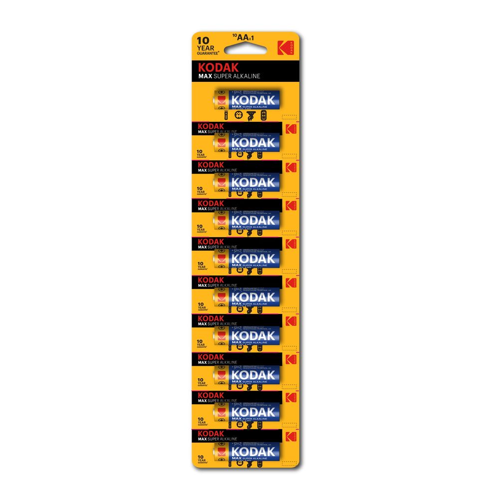 Купить Kodak  Элементы питания  Max Alkaline  LR06-10BL  , (100/1000) (упаковка 10 шт.) оптом
