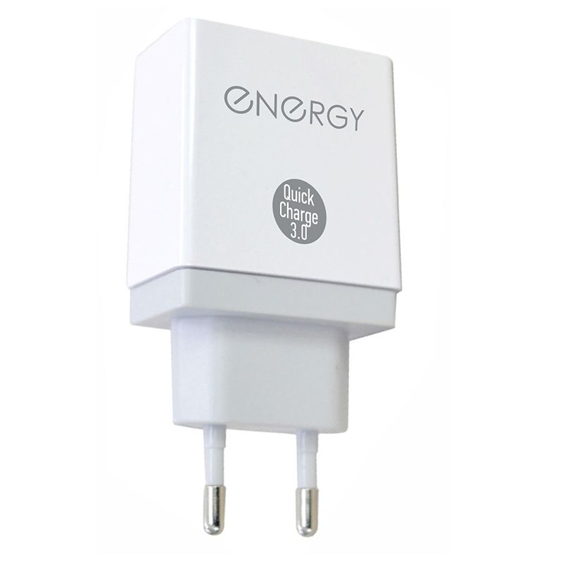 Купить Сетевое зарядное устройство Energy ET-24, 3 USB, Q3.0 разъёма, цвет - белый оптом