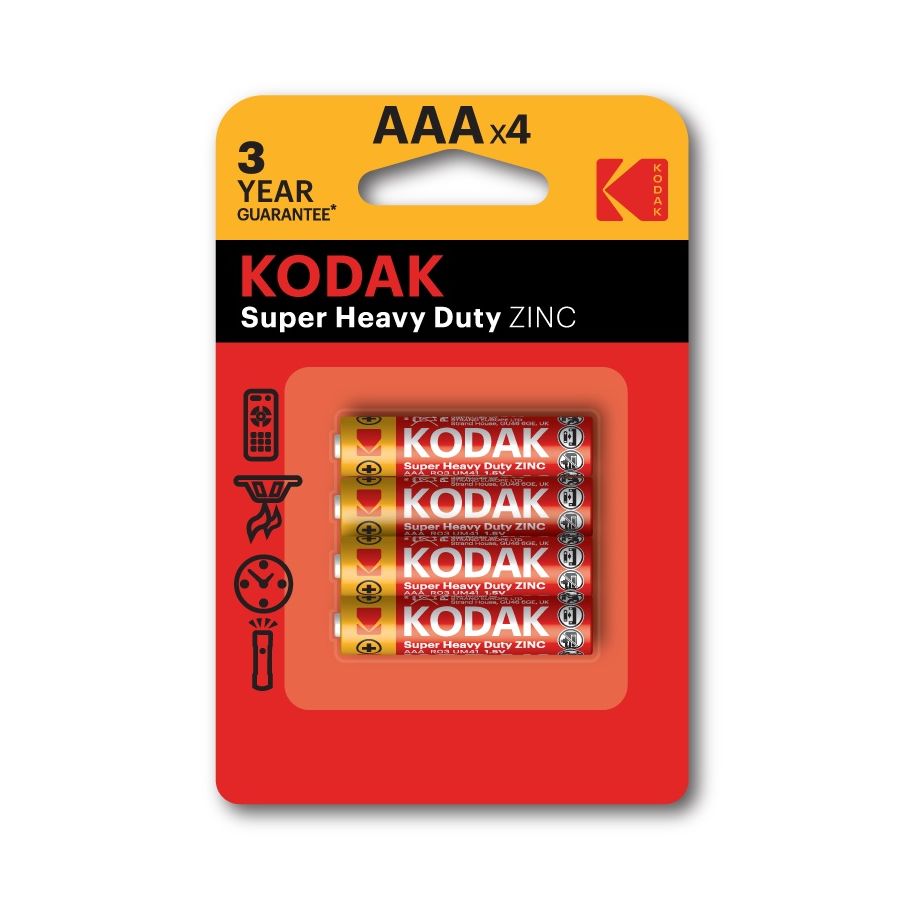 Купить Kodak  Элементы питания  Heavy Duty  R03-4BL  , (48/240) (упаковка 4 шт.) оптом