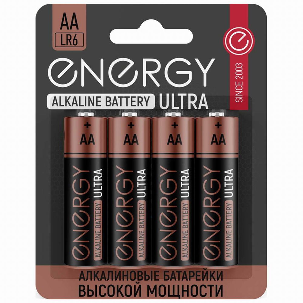 Купить Батарейка алкалиновая Energy Ultra LR6/4B (АА) оптом