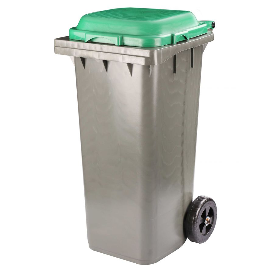 Купить Бак для мусора 120л. на колёсах универсальный (зеленый) оптом