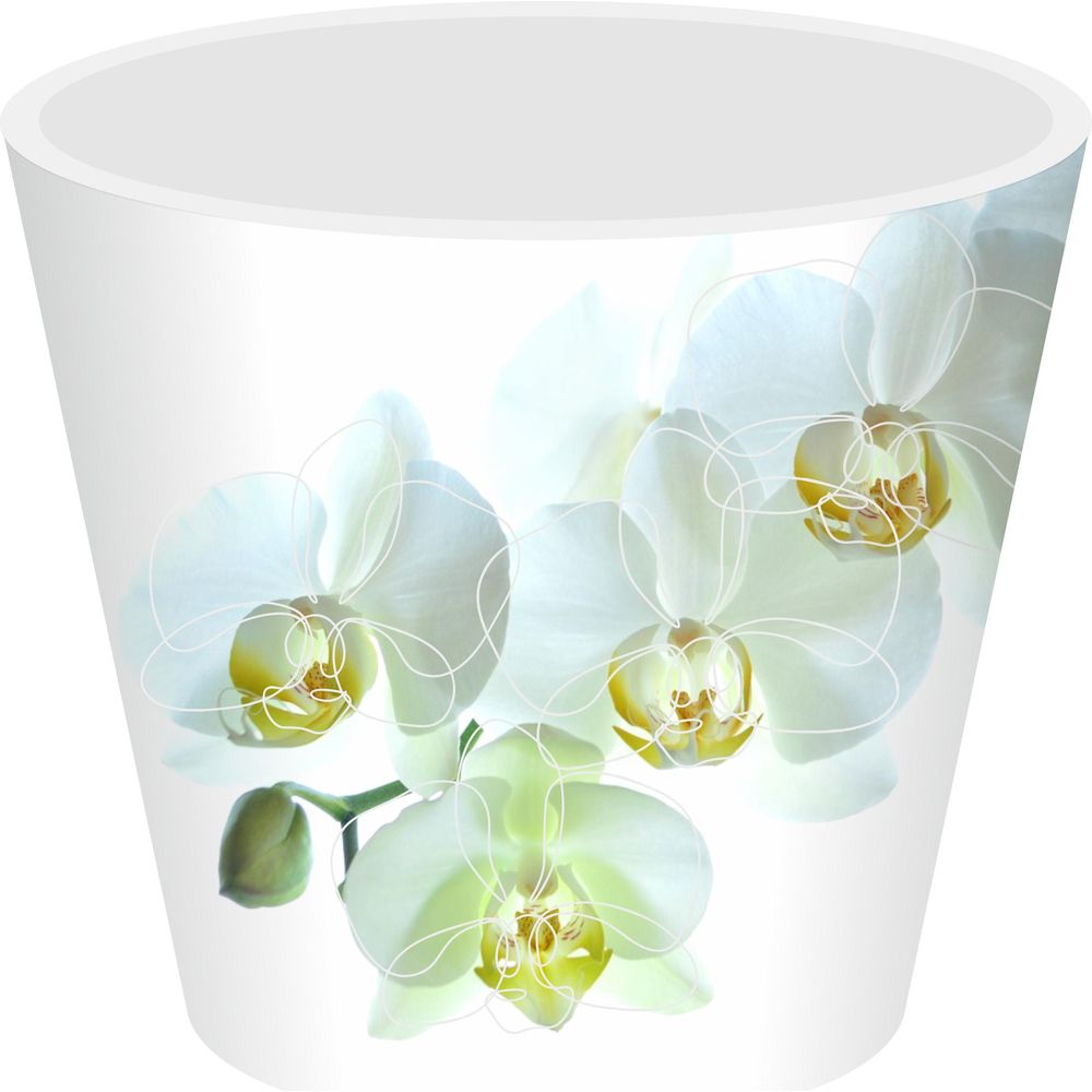 Купить Горшок для цветов London Orchid Deco D 160 мм/1,6 л белая орхидея оптом