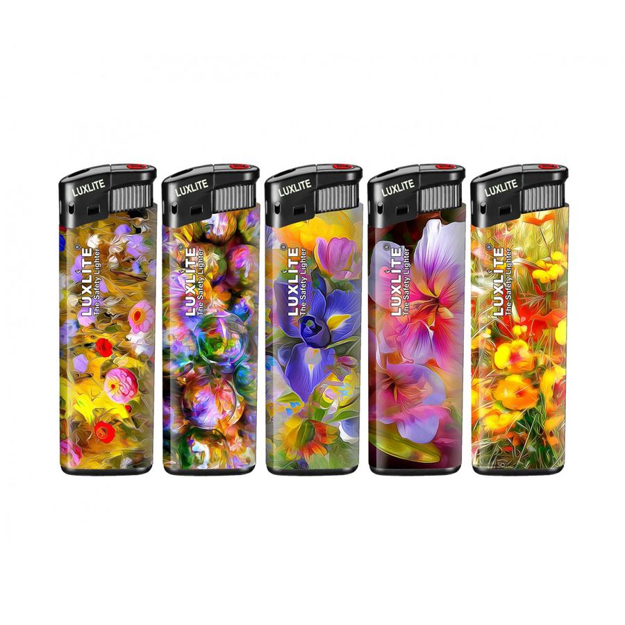 Купить Пьезо зажигалка с цветами 8500L АП TWP-FLOWERS  (упаковка 25 шт.) оптом