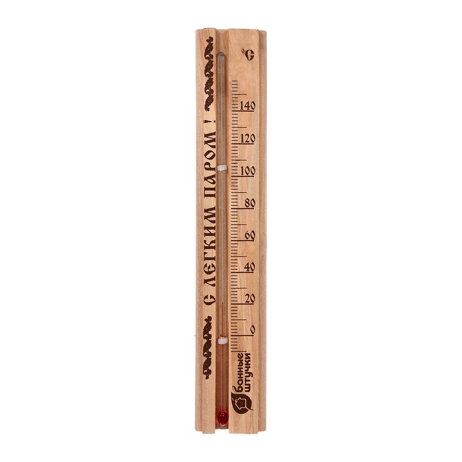 Купить Термометр С легким паром! 21x4x1,5 см для бани и сауны Банные штучки / 10 оптом
