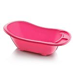 Ванночка детская с водостоком широкая розовый перламутр