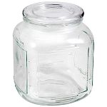 Стеклянная банка для сыпучих продуктов со стекл плоской крышкой, ARIA, объем: 2 л