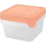 Набор контейнеров для продуктов HELSINKI Artichoke 3 шт. 0,45 л квадратные персиковая кара