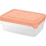 Набор контейнеров для продуктов HELSINKI Artichoke 3 шт. 0,9 л прямоугольные персиковая ка