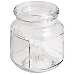Стеклянная банка для сыпучих продуктов со стекл плоской крышкой, ARIA, объем: 0,75 л
