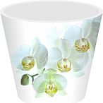 Горшок для цветов London Orchid Deco D 160 мм/1,6 л белая орхидея