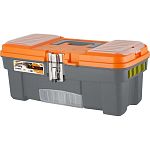 Ящик для инструментов Blocker Expert 16 с металлическим замком серо-свинцовый/оранжевый